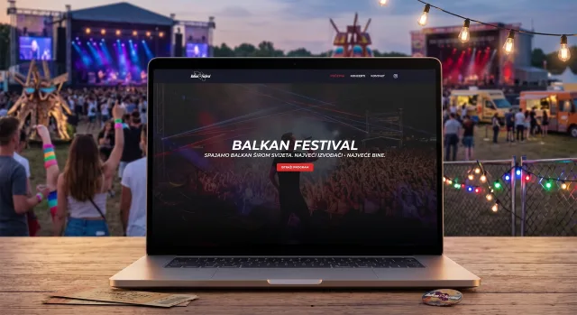 Balkan Festival — prikaz sajta