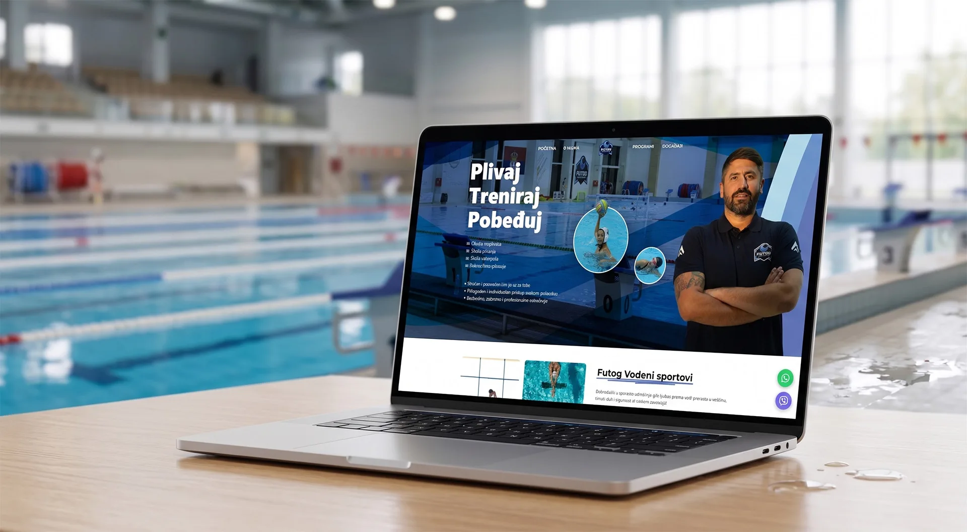 Futog - Vodeni sportovi — prikaz sajta